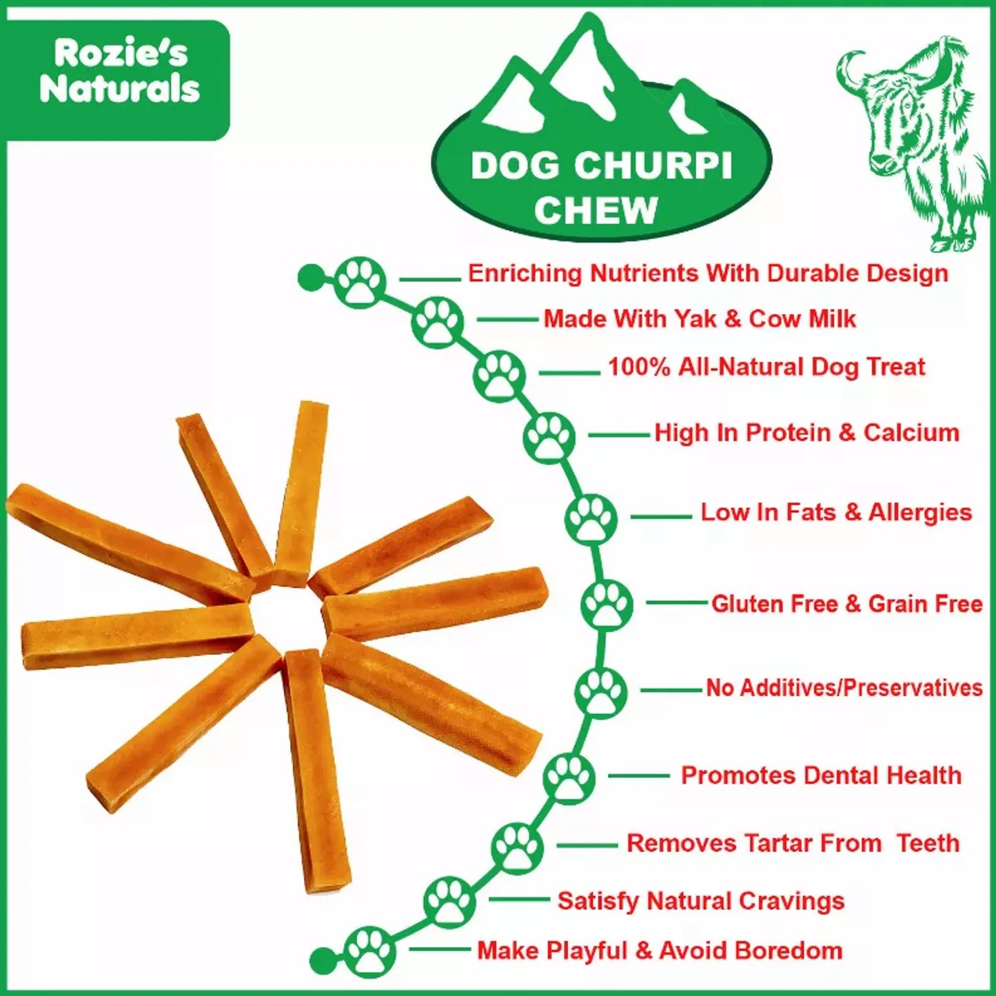 1.  Himalayan Yak Chew, 4 count