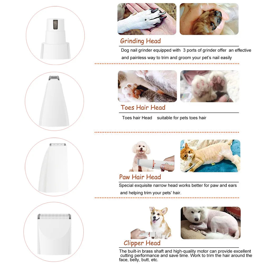 4in1 Cat Dog Nail Cutter Dog Hair Cutting Machine Professional  Pet